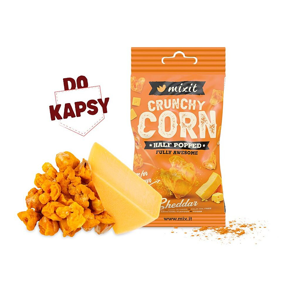 MIXIT Crunchy corn cheddar do kapsy 40 g