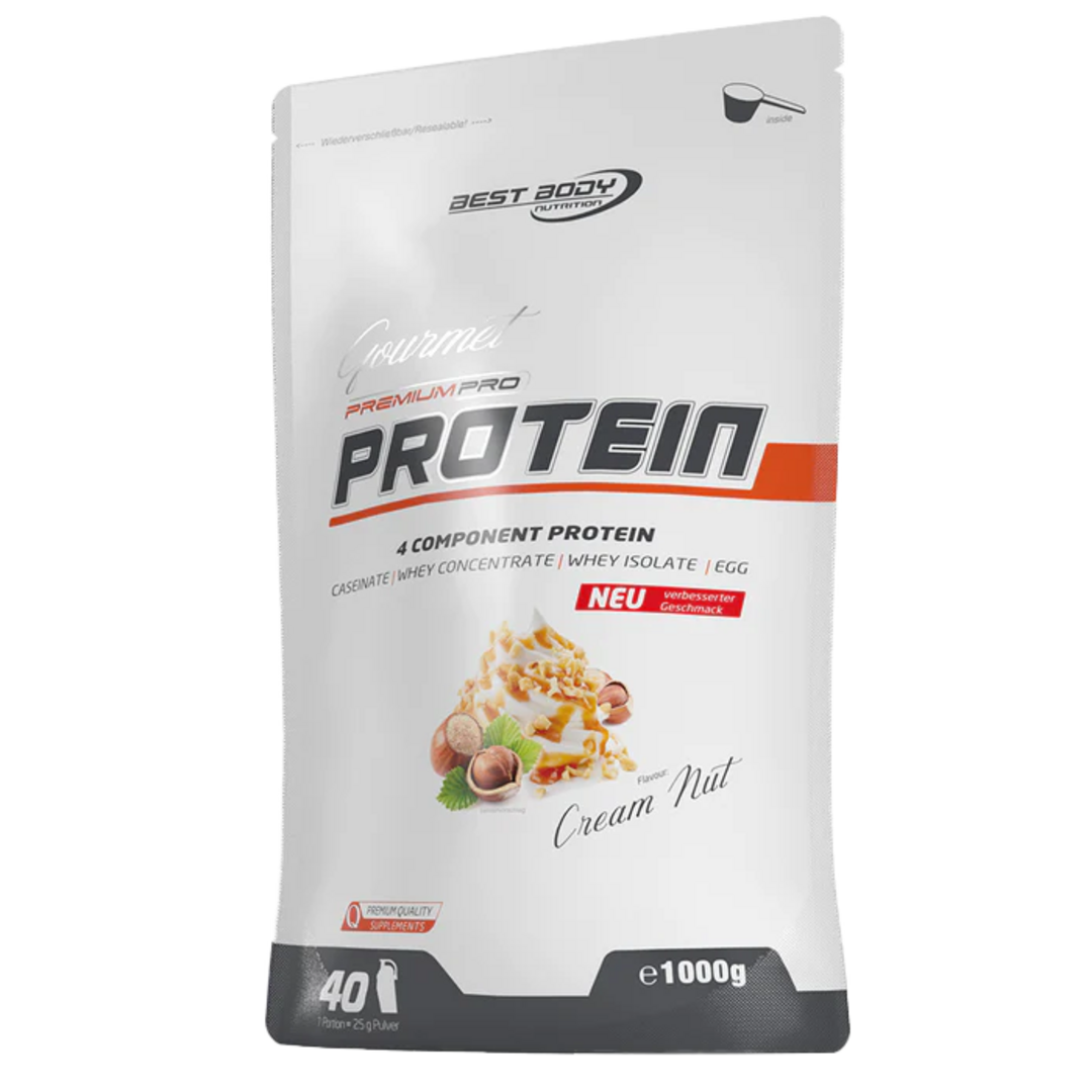 Best Body Gourmet premium pro protein 1000g - jahodový krém