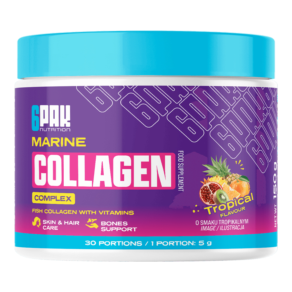 6Pak Nutrition Hydrolyzovaný rybí kolagen • Marine Collagen 150 g tropické ovoce