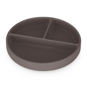 Petite&Mars Take&Match Silikonový talířek dělicí kulatý 6m+ 1 ks bitter cocoa