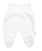 Baby Nellys Hand Made Pletené kojenecké polodupačky - bílé, vel. 62