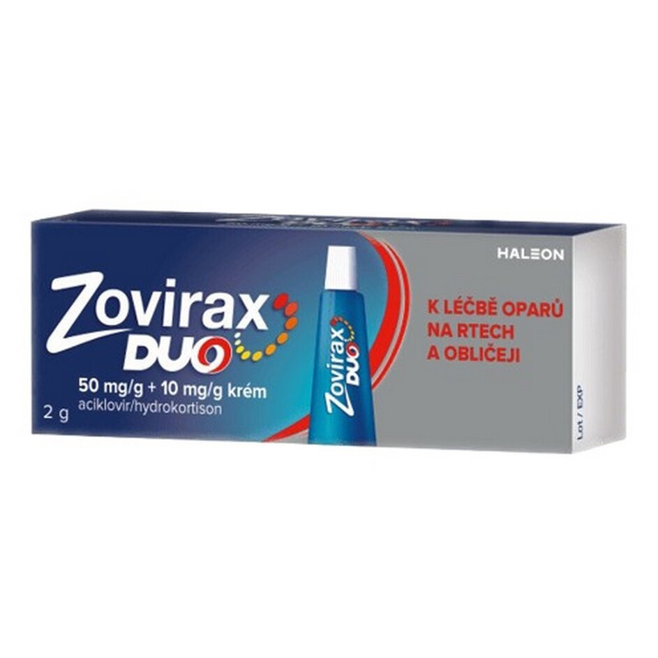 Zovirax Duo 50mg/g, krém při oparech na rtu 2g