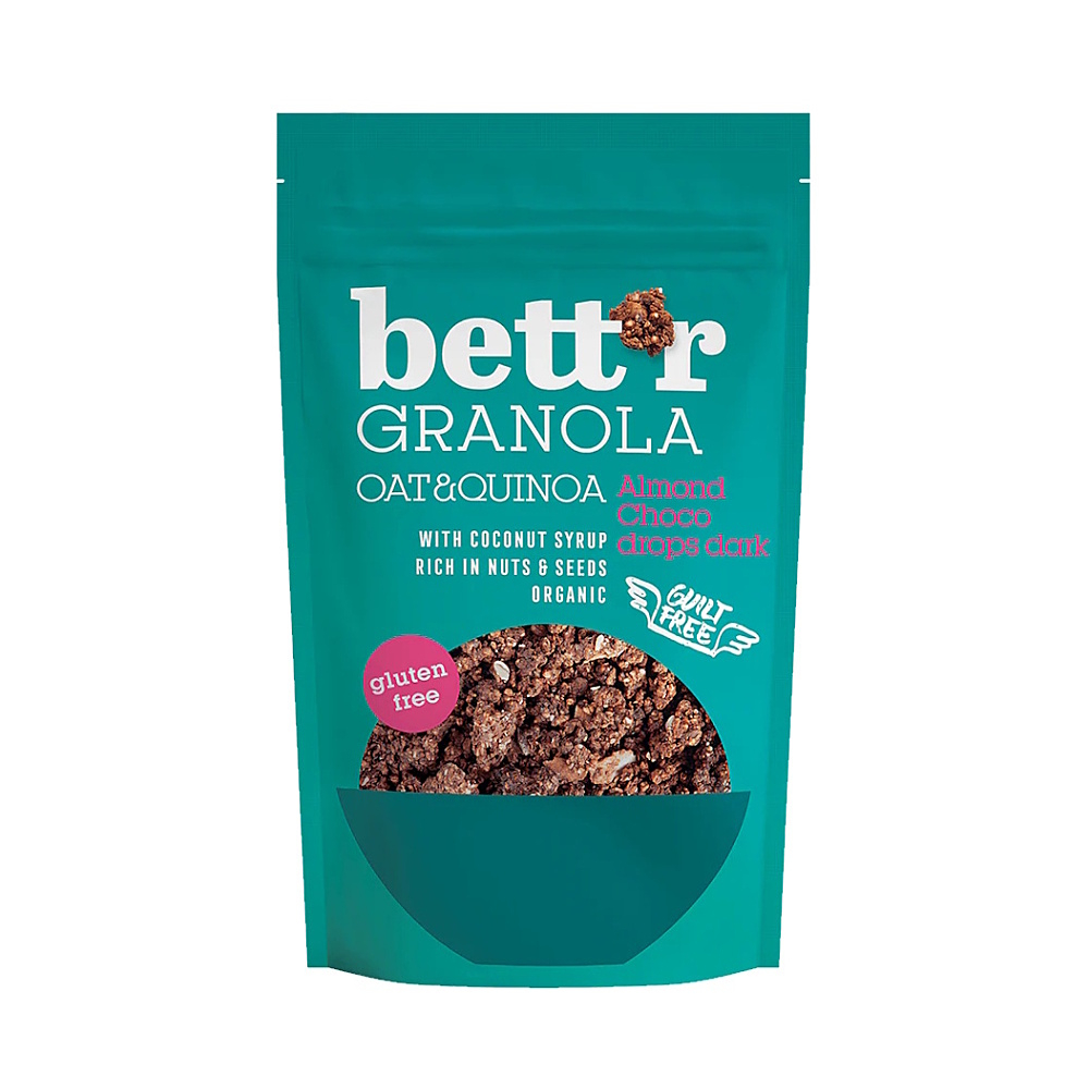 BETT'R Granola s mandlemi a čokoládou bezlepková BIO 300 g