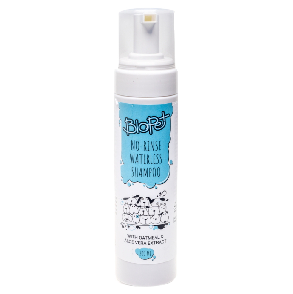 BIOPET Bezoplachový šampon/pěna pro zvířata 200 ml