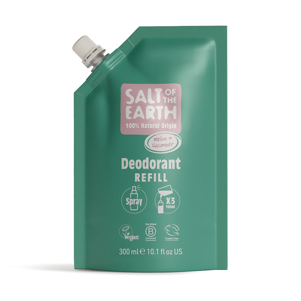 SALT OF THE EARTH Náplň deodorant spray melon & cucumber 300 ml