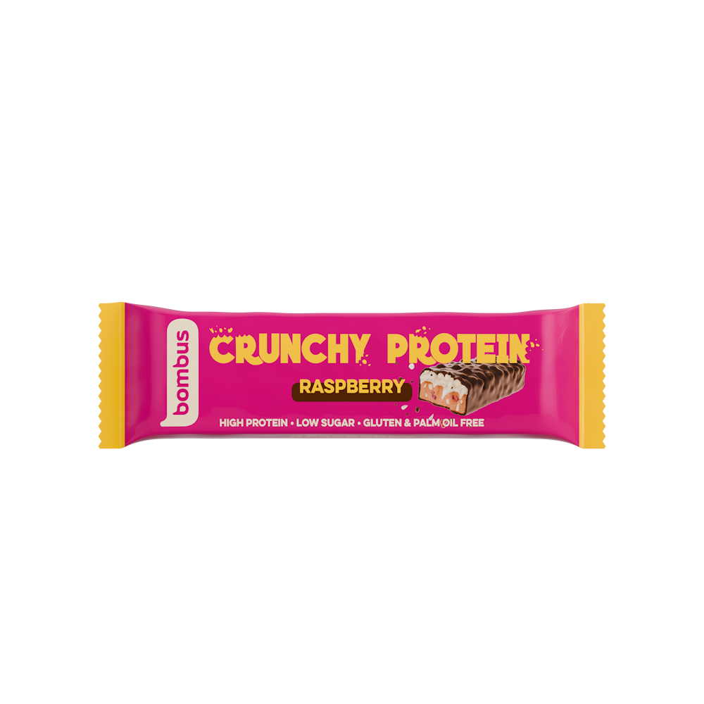 BOMBUS Crunchy protein raspberry 50 g