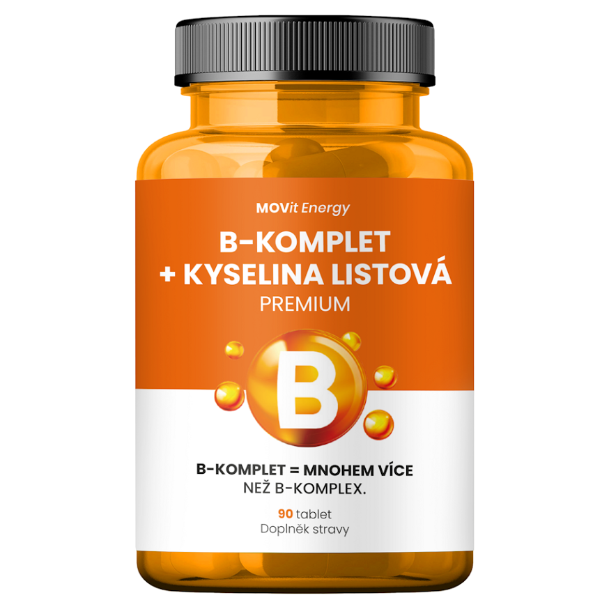MOVit B-Komplet+Kyselina listová PREMIUM tbl.90