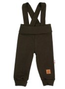 Baby Nellys Rostoucí legíny se šlemi, žebrované s širokým pásem  - čokoláda, 92/98