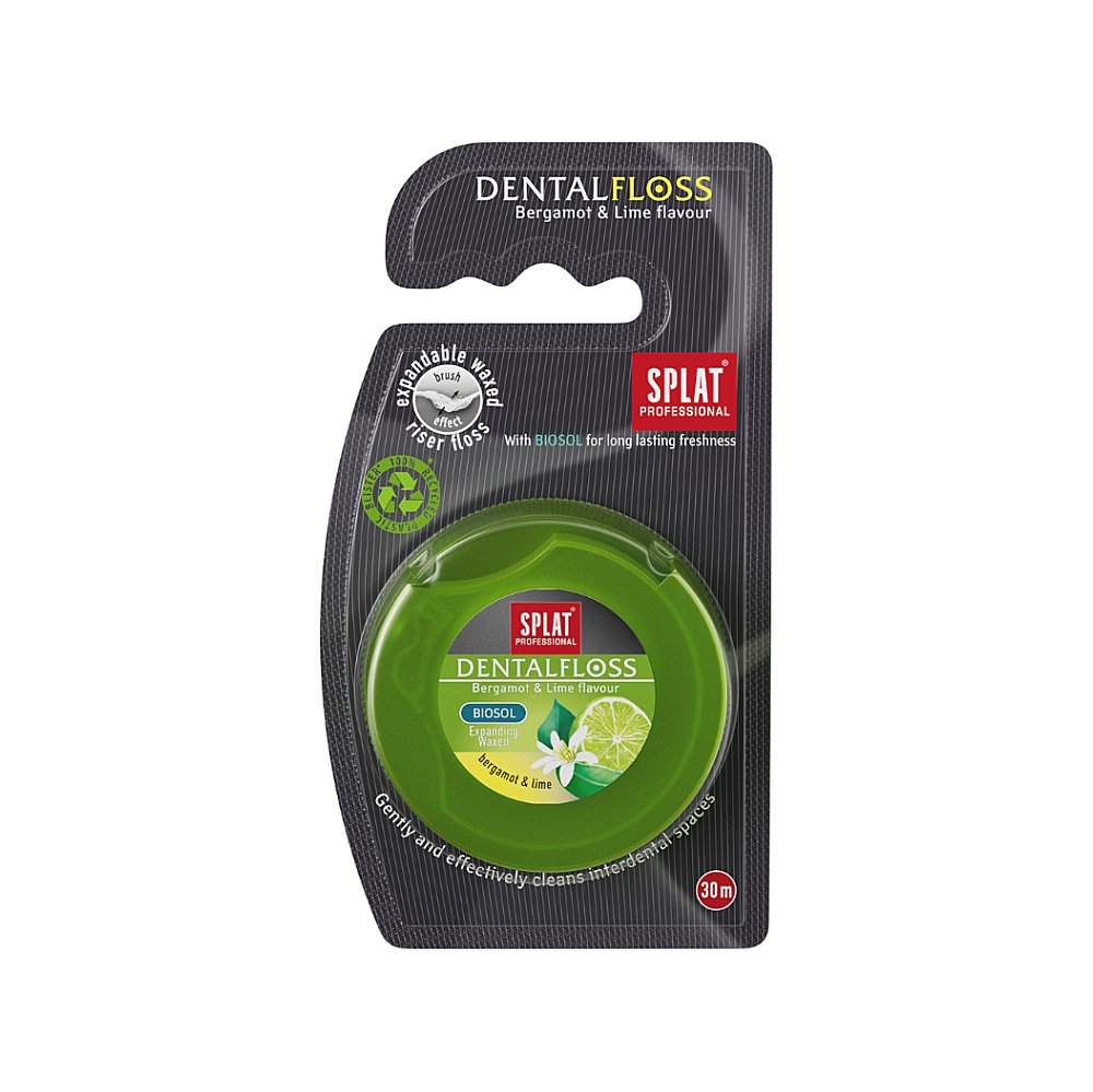 SPLAT Expandující zubní nit bergamot a limetka 30 m