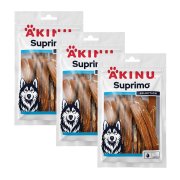 Akinu SUPRIMO SELECTION Losos kousky s kůží pamlsek pro psy mramorovaný 75 g MTP 3 ks