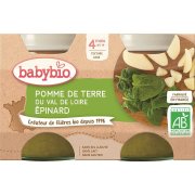 BABYBIO Brambory se špenátem 2x130 g