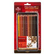 KOH-I-NOOR POLYCOLOR 3822/12 - umělecké pastelky, hnědá řada, v plechovém pouzdře - 12 ks