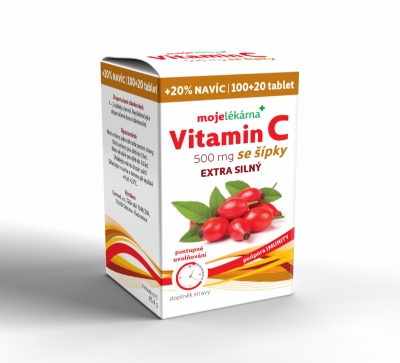 Vitamín C 500 mg se šípky tbl.100+20 Moje lékárna