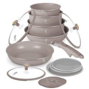 Berlingerhaus Sada nádobí s titanovým povrchem 13 kusů Taupe Nordic Collection