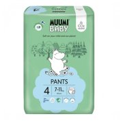 MUUMI BABY Walkers 4 Maxi 7-11 kg kalhotkové eko pleny 40 ks