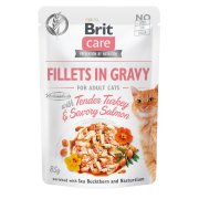 BRIT Care cat fillets in gravy turkey & salmon kapsička pro kočky 85 g
