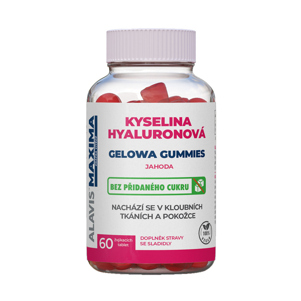 Alavis Maxima Kyselina hyaluronová gelowa gummies jahoda 60 žvýkacích tablet