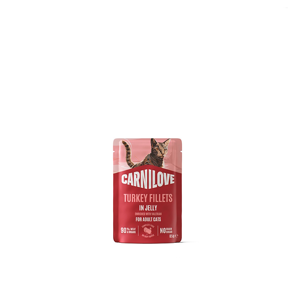 CARNILOVE Želé v kapsičce pro kočky krůta s kozlíkem 85 g