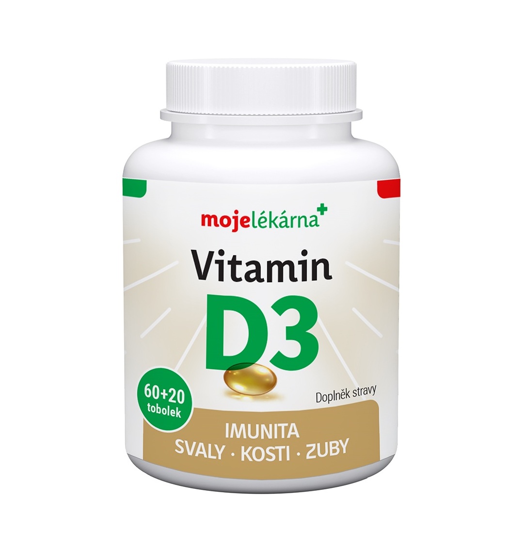 Moje lékárna Vitamín D3 2000 IU 60+20 tob