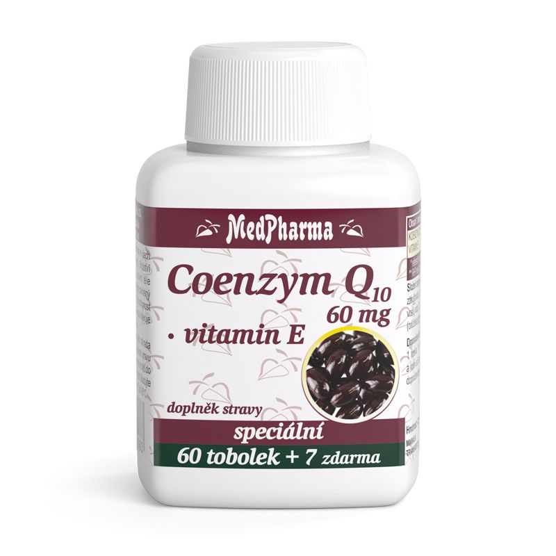 MEDPHARMA Coenzym Q10 60 mg + vitamin E 67 tobolek