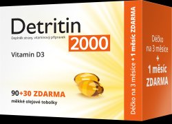Detritin Vitamin D3 2000 IU 90+30 měkkých tobolek
