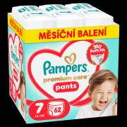 PAMPERS Premium care 7 plenkové kalhotky monthly box 62 kusů