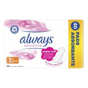 ALWAYS Ultra Sensitive Normal Plus vel.1 Hygienické vložky s křidélky 40 ks