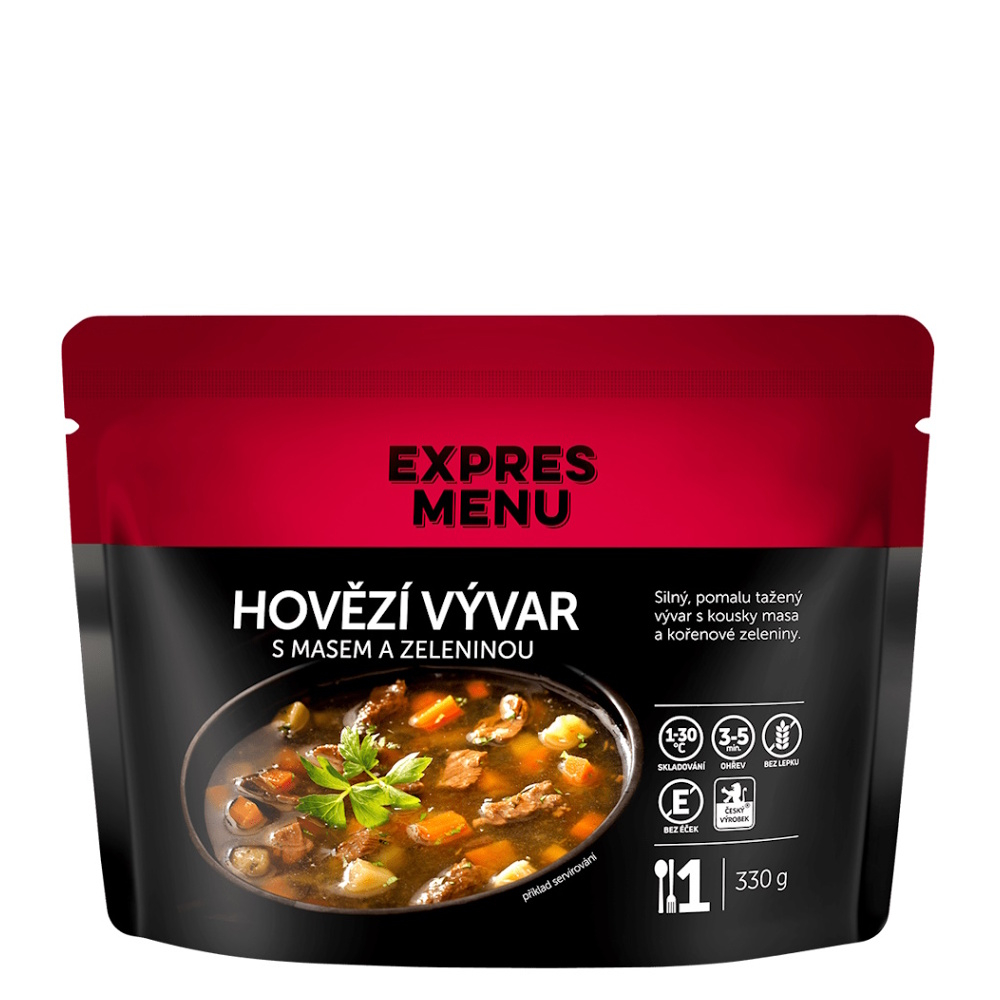 EXPRES MENU Hovězí vývar se zeleninou 1 porce