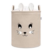 SIPO Koš na hračky XL se šňůrkou, skládací bavlněný / 63 l, Rabbit