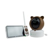 MARY’S Dětská chůvička 2v1 s kamerou a LCD displejem, s WiFi / TUYA - medvídek, hnědá