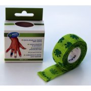 Rychlonáplast elastická 25mmx 450cm zelená-tlapky