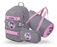 Baagl Školní set Skate Kuromi Grey