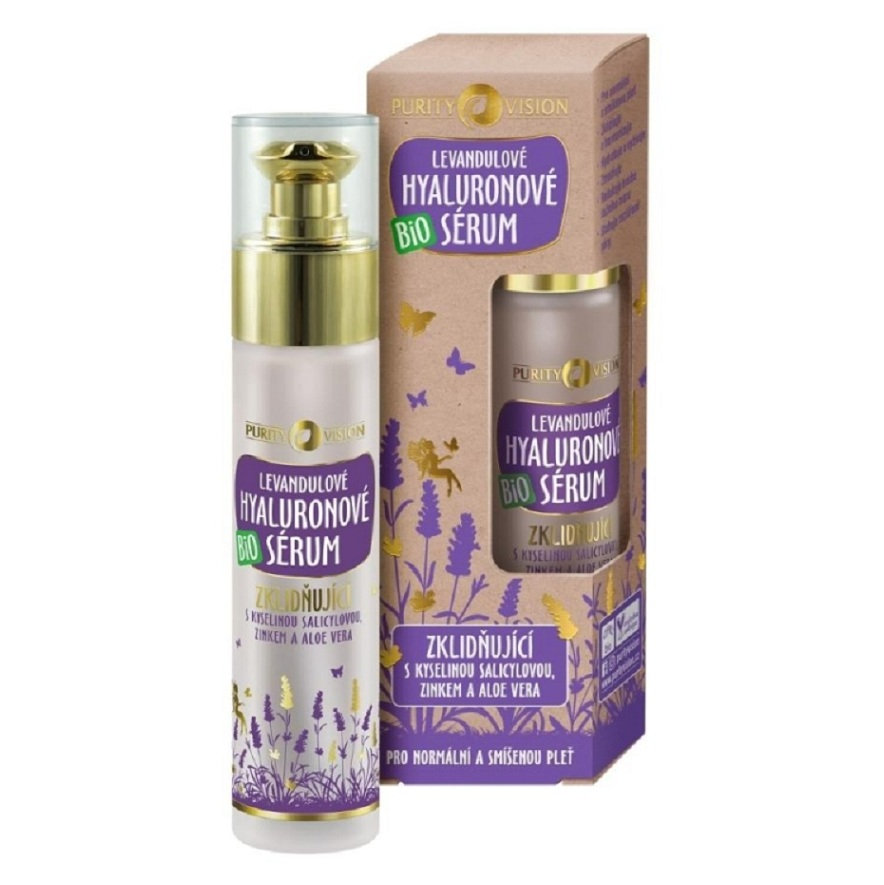 PURITY VISION Bio Zklidňující Levandulové hyaluronové sérum 50 ml