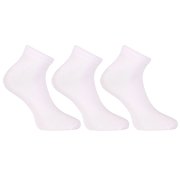 Nedeto 3PACK ponožky nízké bambusové bílé (3PBN02) XL