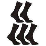 Nedeto 5PACK ponožky vysoké bambusové černé (5PBV01) S