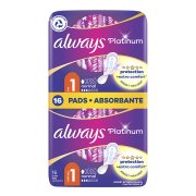 ALWAYS Platinum Normal vel.1 Hygienické vložky s křidélky 16 kusů