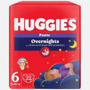 HUGGIES Dětské plenky Overnights Pants 6 velikost 15-25 kg 22 kusů