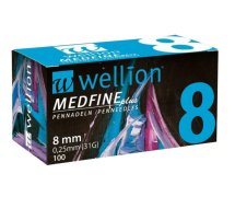 Wellion Medfine Plus jehly pro inzulínová pera 8mm 31G 100ks