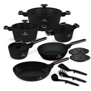 Berlingerhaus Sada nádobí s titanovým povrchem 15 ks Black Rose Collection