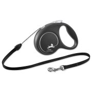 Vodítko Flexi Black Design S lanko 5m/12kg stříbrná