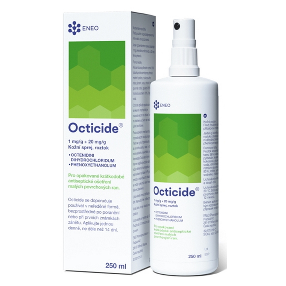 Octicide 1mg/g+20mg/g drm.spr.sol.1x250ml