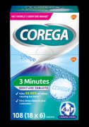 Corega 3 Minutes čisticí tablety pro zubní náhrady, 108ks