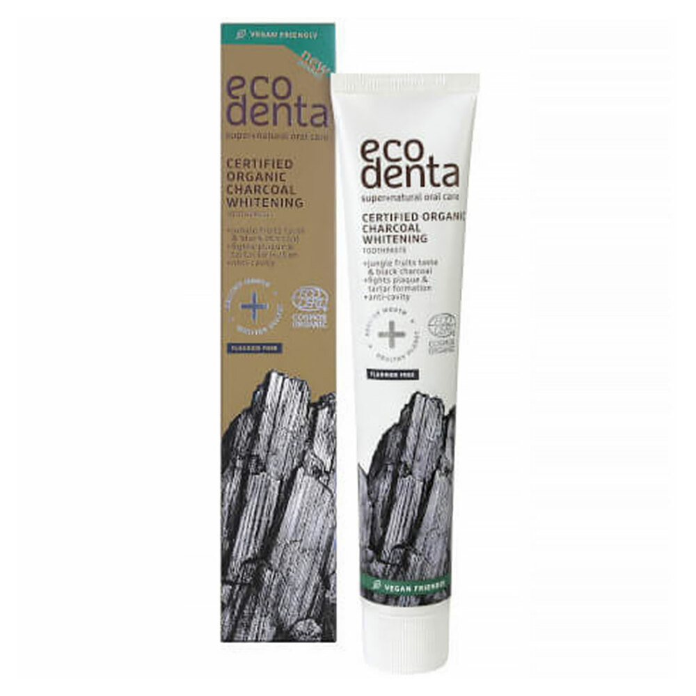 ECODENTA Certifikovaná bělící zubní pasta s černým uhlím BIO 75 ml