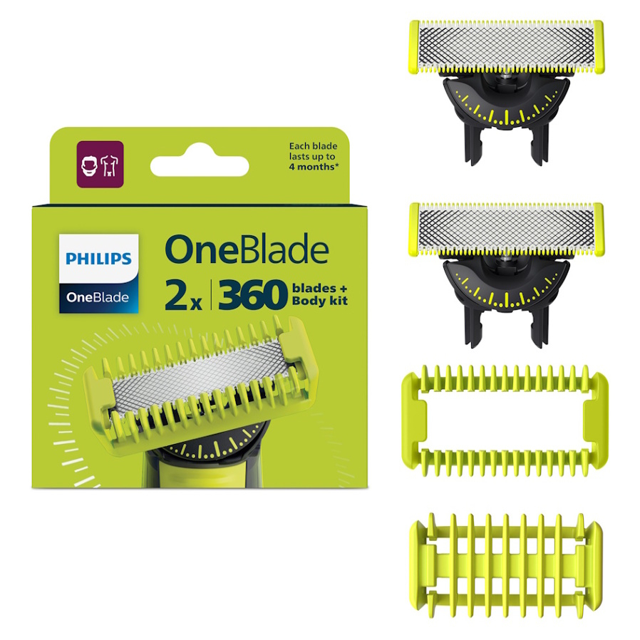 PHLIPS OneBlade 360 QP624/50 náhradní hlavice a body kit 2 kusy