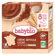 BABYBIO Kapsička krém kakao a krupička 8m+ 4 x 85 g