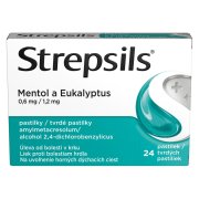 Strepsils Mentol a eukalyptus 0.6mg/1.2mg, 24 pastilek