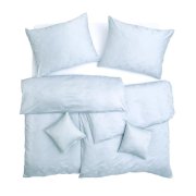 SCANquilt povlečení EXCLUSIVE TENCEL PLUS peříčka světle modrá 140 x 200/70 x 90 cm