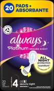 Always vložky Ultra Platinum Secure Night 20ks