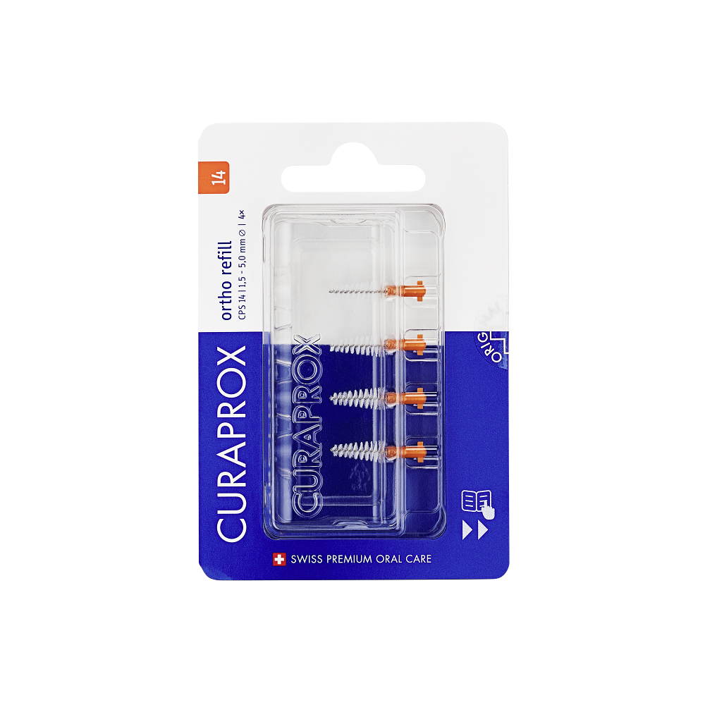 CURAPROX CPS 14 Regular Mezizubní kartáčky refill v blistru 4 kusy
