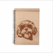 MA-NU Notýsek A5 brýle - bílý papír Shih-tzu
